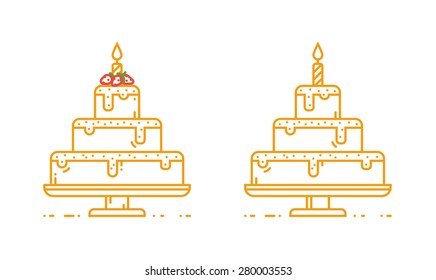 Birthday cake  icon - vector Illustration
Cake, Candle, Computer Icon, Symbol, Birthday