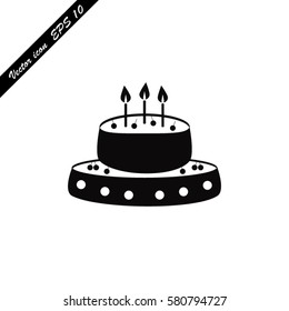 Birthday cake icon vector illustration