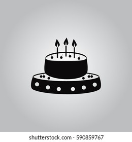 Birthday cake icon vector illustration