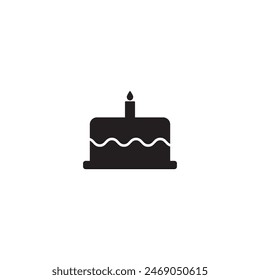 birthday cake icon vector ilustration logo design