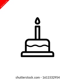 birthday cake icon vector logo template in trendy flat style 