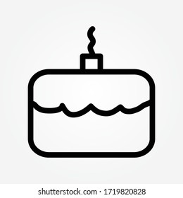 birthday cake icon vector logo template in trendy flat style