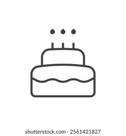 Birthday cake icon Vector logo set flat