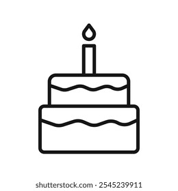 Coleção de conjuntos vetoriais de ícones de bolo de aniversário para Web