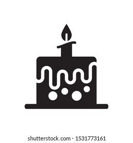 birthday cake icon vector symbol template