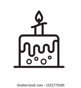 birthday cake icon vector symbol template