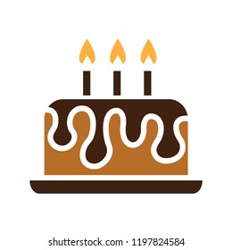 Birthday cake icon vector template
