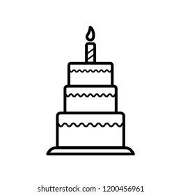 birthday cake icon vector template