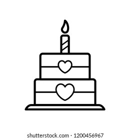birthday cake icon vector template