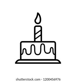 birthday cake icon vector template