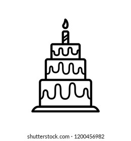 birthday cake icon vector template