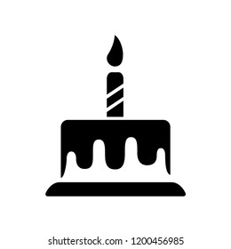 birthday cake icon vector template