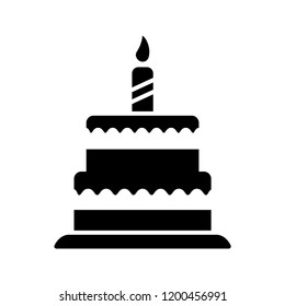 birthday cake icon vector template