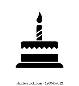 birthday cake icon vector template