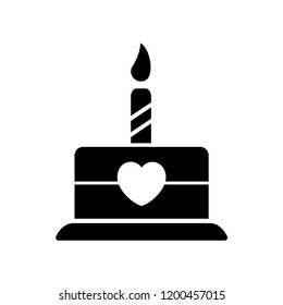 birthday cake icon vector template