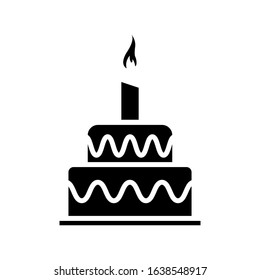 Birthday cake icon vector template