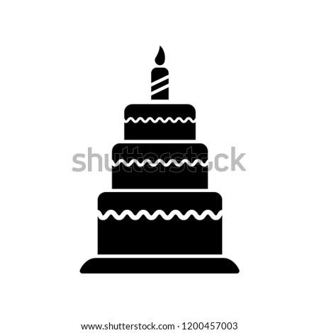 birthday cake icon vector template