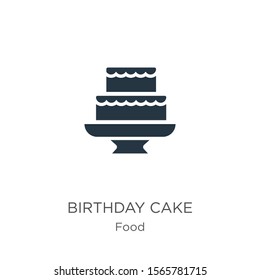 Birthday cake icon vector. Trendy flat birthday cake icon from food collection isolated on white background. Vector illustration can be used for web and mobile graphic design, logo, eps10