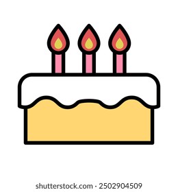 Birthday cake icon. Whole cake icon. Vector.