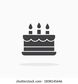 Images Photos Et Images Vectorielles De Stock De Icone Gateau D Anniversaire Illustration Vectorielle Joyeux Anniversaire Gateau Pour La Fete D Anniversaire Avec Trois Bougies Similaires Shutterstock