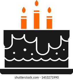 Birthday cake icon for your project
