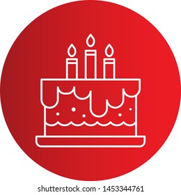 Birthday cake icon for your project
