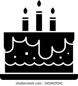 Birthday cake icon for your project
