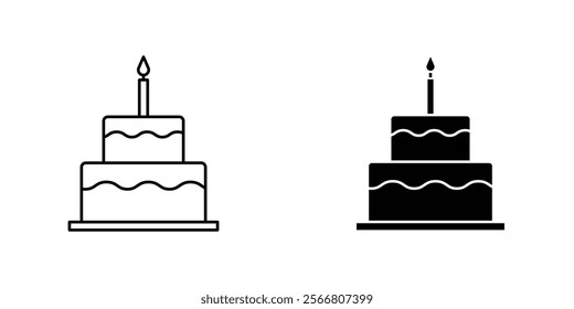 Birthday cake icons pack for apps and web UI designs