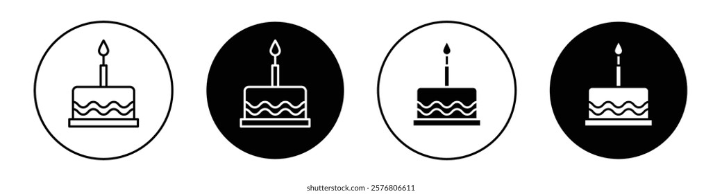 Birthday cake icons vector pack for web designs