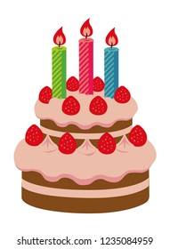 Birthday cake illustration