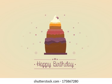 Birthday cake illustration