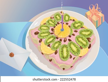 Birthday Cake - Illustration