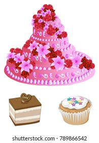 Birthday cake illustration