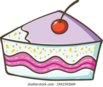 Birthday Cake Illustration For Party
