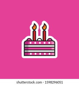 birthday cake illustration vector design art