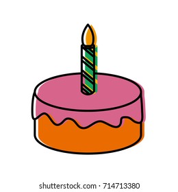 Birthday cake isolated