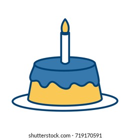 Birthday cake isolated