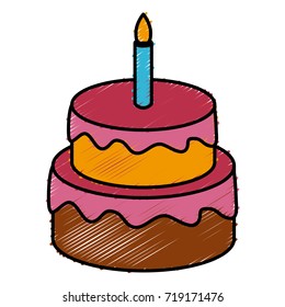 Birthday cake isolated