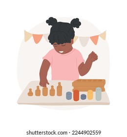Birthday cake isolated cartoon vector illustration. Birthday greetings, children party, celebration, mom walking into the room with the cake, friends and family clapping vector cartoon.