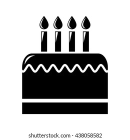 birthday cake isolated icon  design 