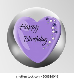Birthday cake isolated on background. Vector Illustration for use as a Birthday Card, pastry logo, festive background, web or any other design situations.