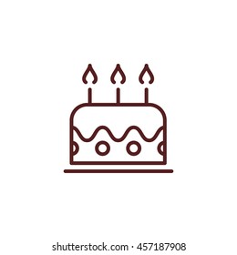 Birthday Cake Line Icon