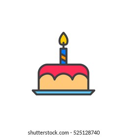 Birthday Cake Outline Images Stock Photos Vectors Shutterstock