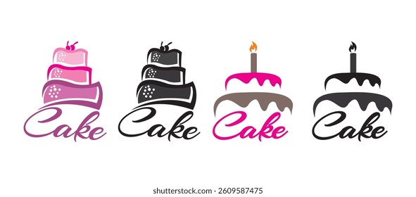 birthday cake logo , sweet cake logo