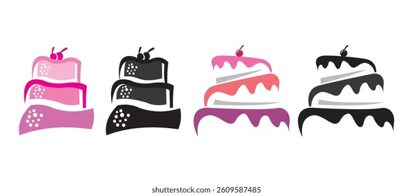 birthday cake logo , sweet cake logo
