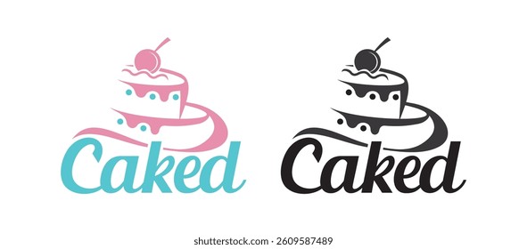 birthday cake logo , sweet cake logo