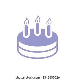 Birthday cake logo template vector icon design