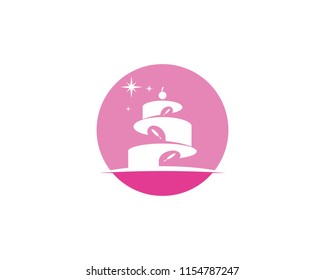 Birthday cake logo vector template