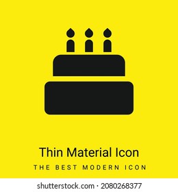 Birthday Cake minimal bright yellow material icon