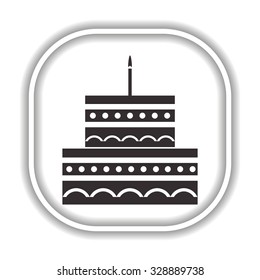 Birthday Cake Modern Design Flat Style Stock Vector (Royalty Free ...